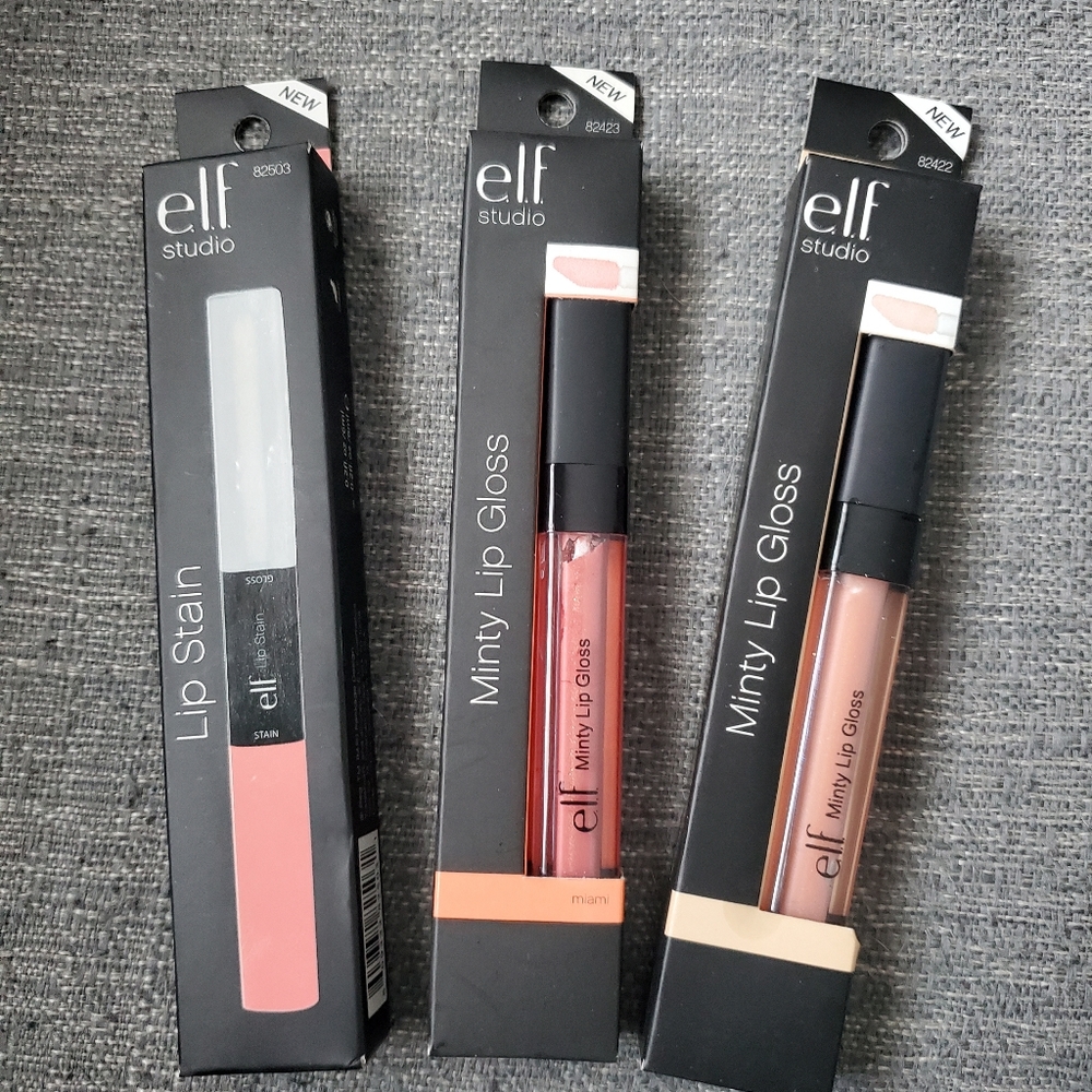 NWT ELF LIP STAIN AND MINTY LIP GLOSS